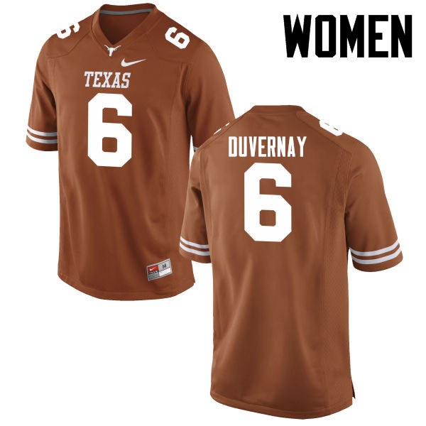 Women #6 Devin Duvernay Texas Longhorns College Football Jerseys-Tex Orange